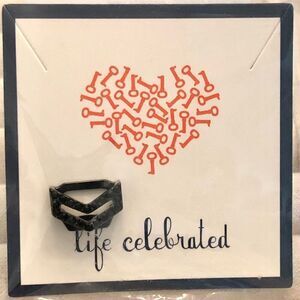 KEEP Collective | Chevron Cutout | Pave Hematite
